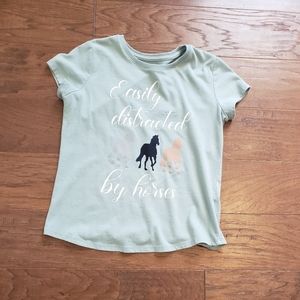 Sz 10-12 girls, mint green, Wonder Nation shirt